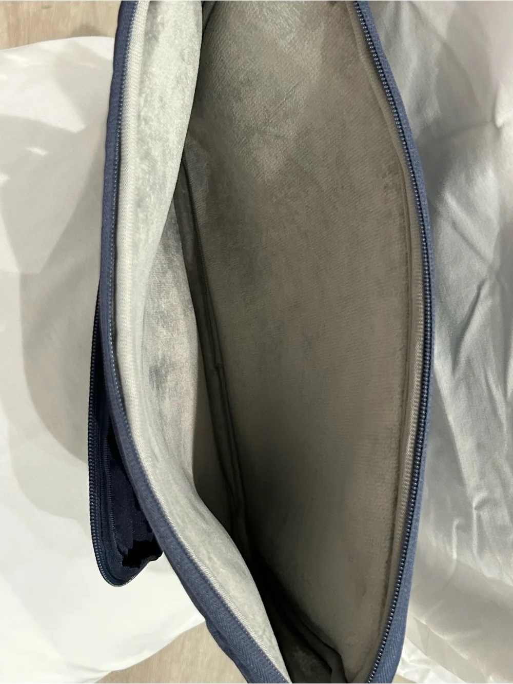 Navy Laptop Sleeve with Front Pocket